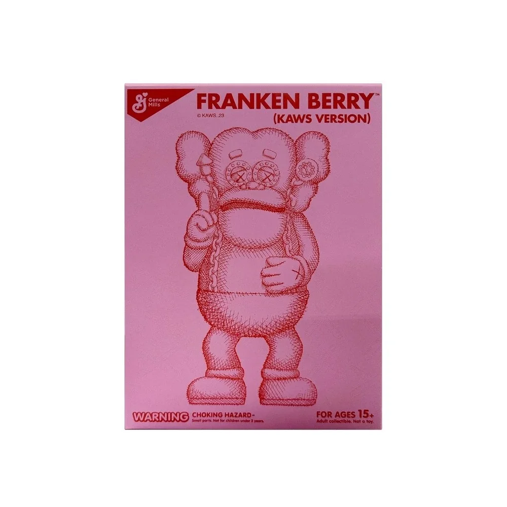 General Mills Franken Berry KAWS Version 2023 Pink Cereal Box Collectible
